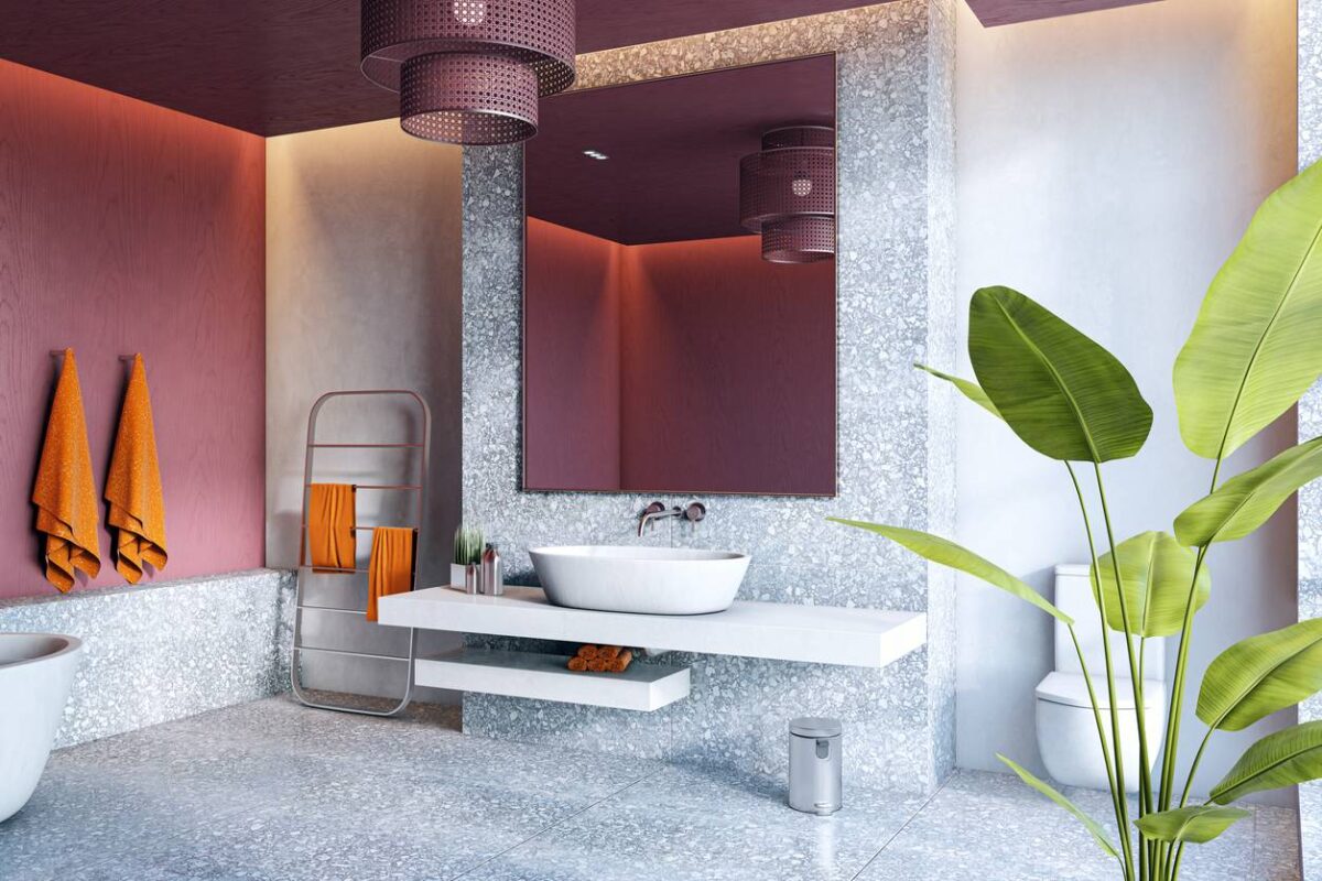 salle de bain design matériaux textures couleurs