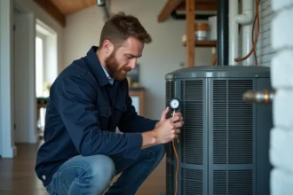 Contrôle du gaz dans une pompe à chaleur en action