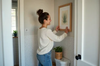 Décoration originale et lumineuse pour des toilettes accueillantes