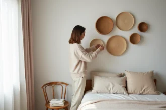 Accessoire mural élégant pour une chambre apaisante et stylée