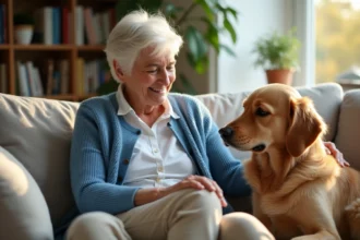 Seniors prenant soin d'animaux pendant l'absence de leurs propriétaires
