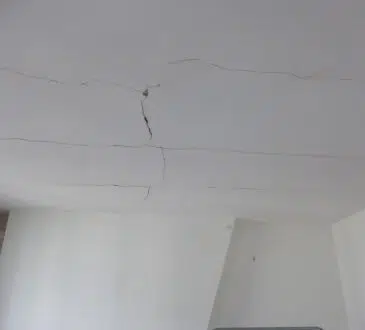 plafond fissuré