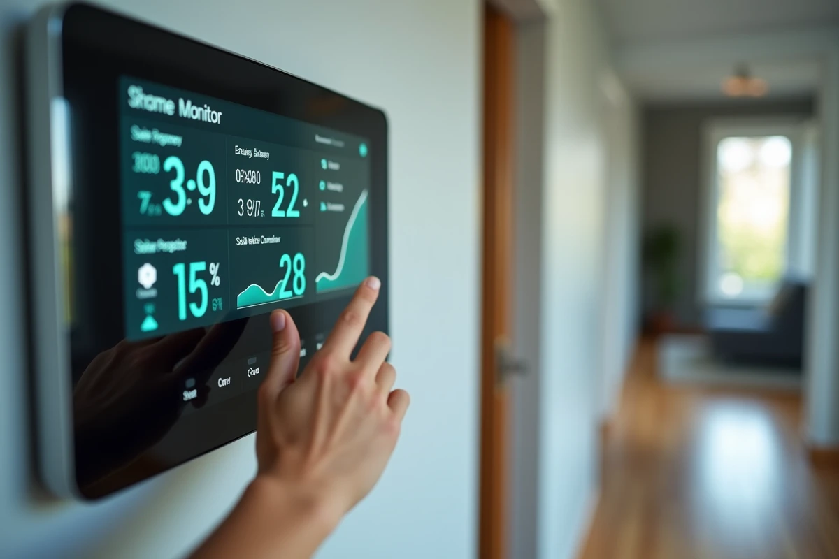 Tableau de bord numérique de suivi des économies d'énergie installé par Eco Habitat Energie