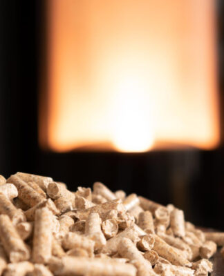 Transformation de l’espace cheminée : intégrer un rangement à granulés design