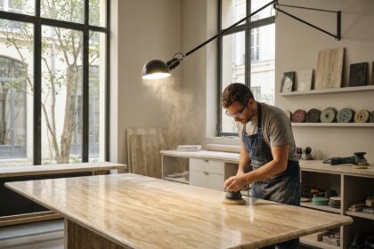 travertin mobilier contemporain