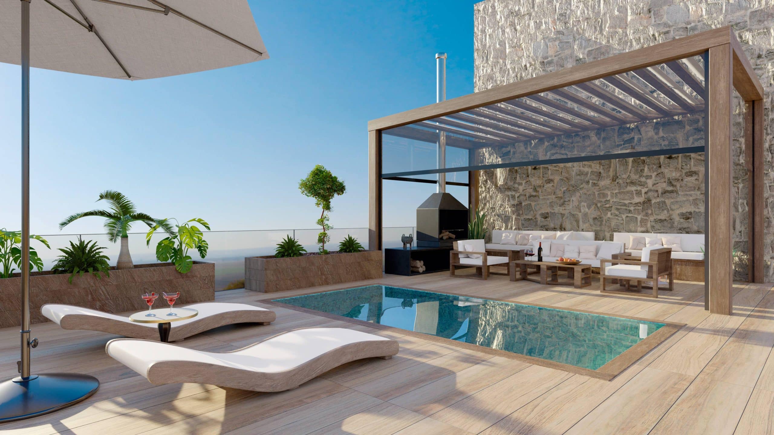 Pergola bioclimatique sur mesure aluminium
